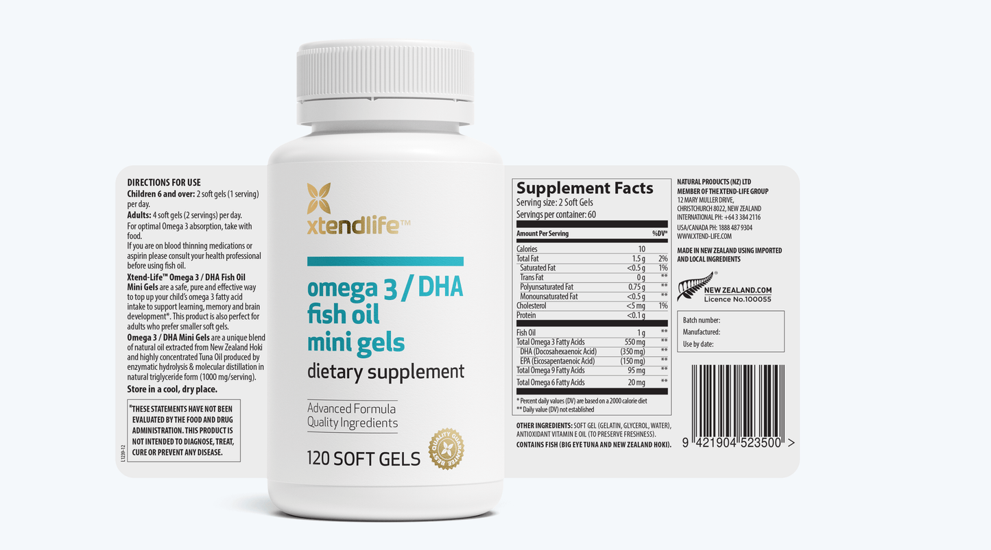 Omega 3 / DHA Fish Oil Mini Gels