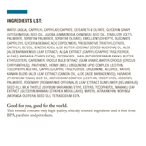 The ingredients list for Kanapa™ Replenishing Body Lotion for Men